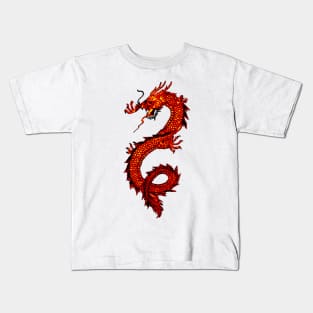 Red Dragon - Asian Dragon Kids T-Shirt